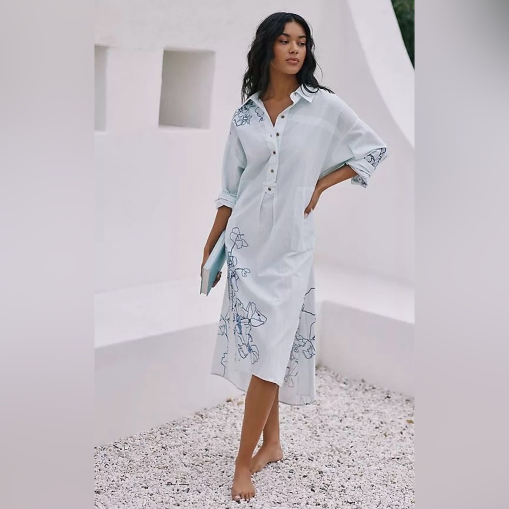 NWT size XXS/XS Anthropologie Long Sleeve Popover Dress